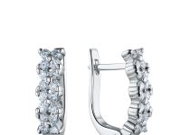 Серьги из белого золота с бриллиантами э4001сг08169500