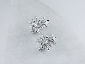 Серьги из белого золота с бриллиантами э4701сг09151700
