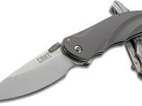 Полуавтоматический складной нож Argus, CRKT 7030, сталь AUS-8 Satin Finish, рукоять алюминий, цвет Silver