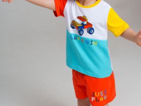 Фуфайка детская трикотажная для мальчиков (футболка), 2 шт в комплекте