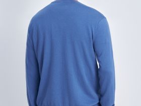 Джемпер из шерсти и хлопка с v-образной горловиной