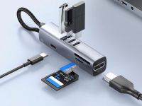 Адаптер Deppa 7в1 серебристый