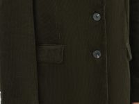 Однобортный жакет из вельвета, Зеленый