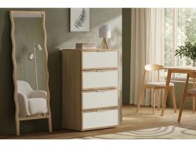 Комод Флавир 70x102 Рогожка Белый