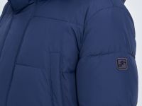 Однобортное пальто с капюшоном