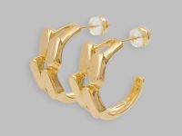 Фигурные серьги-полукольца