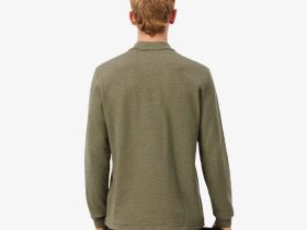 Мужское поло Lacoste L.12.21 классического кроя с длинным рукавом