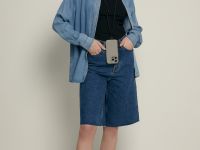 Джинсовые шорты с потертостями