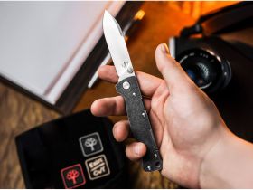 Складной нож Boker Atlas Droppoint TS, сталь D2, рукоять нержавеющая сталь