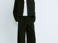 Укороченный жакет для девочек, Черный