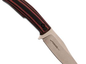 Туристический нож Asket, сталь N690, рукоять G10, черно-красный, Kizlyar Supreme