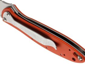 Полуавтоматический складной нож Kershaw Leek, сталь 14C28N, рукоять анодированный алюминий, оранжевый