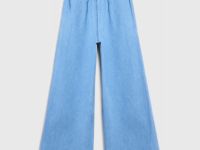 Джинсы Wide leg для девочек, Голубой