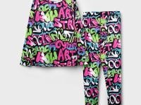 Термокомплект трикот. для девочек: фуфайка (футболка) с длин. рук, брюки для эпизод. использования