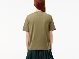 Женская футболка Lacoste свободного кроя из мягкого хлопка