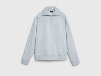 Свитшот с воротником-стойкой на молнии, Серый