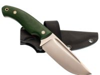 Нож Райбек №1, сталь Elmax, рукоять микарта зеленая