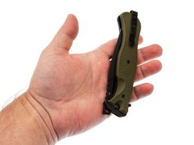 Складной нож Офицерский-С, сталь D2, рукоять пластик, зелёный