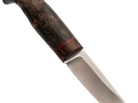 Нож Финка Карп, сталь N690, рукоять карельская береза, серый