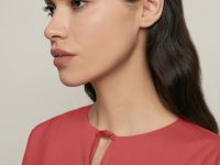 Платье из хлопка с v-образным вырезом