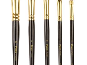 Набор кистей щетина Pinax "CLASSIC Plein Air" 5 шт, овальные, короткая ручка