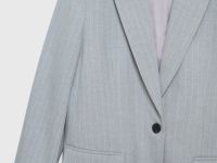 Однобортный жакет из поливискозы, Серый