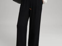 Брюки-палаццо с эластичным поясом