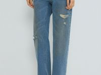 Джинсы Boyfriend с низкой посадкой, Синий