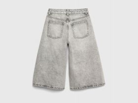 Шорты-бермуды джинсовые для девочек, Серый