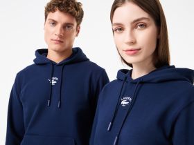 Хлопковая толстовка - худи Lacoste унисекс с капюшоном