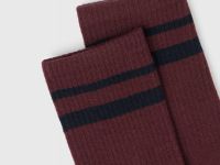 Высокие носки в рубчик, Красный