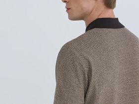 Поло из текстурной ткани, Желтый