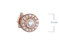 Пусеты из красного золота с бриллиантами э0201пс02150500