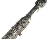 Сувенирный кавказский кинжал K-03, мельхиор