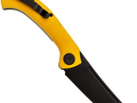 Нож Узбекский малый складной, сталь N690, рукоять G10 желтый