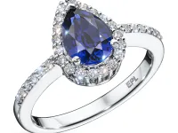 Кольцо из белого золота с сапфиром э4758кц06210467