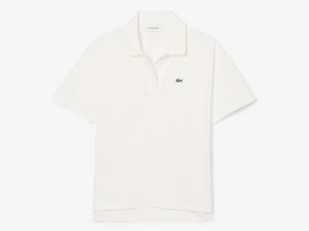 Женская рубашка-поло Lacoste из струящегося хлопка свободного кроя