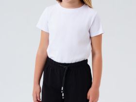 Комплект спортивный для девочки: футболка, шорты, мешок