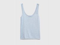 Вязаная майка с кашемиром, Серый