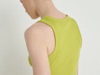 Укороченный топ в рубчик, Зеленый