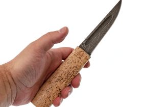 Нож Северный малый, сталь дамаск, карельская береза