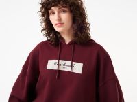 Женская хлопковая толстовка Lacoste с капюшоном