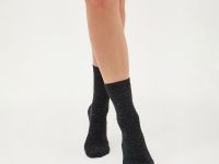 Носки Жанет, бордо/черные