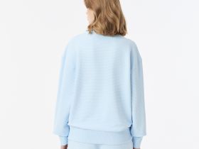 Женская хлопковая толстовка Lacoste с высоким воротом