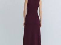 Вязаное платье с расклёшенной юбкой, Фиолетовый