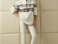 Легинсы в рубчик, Белый