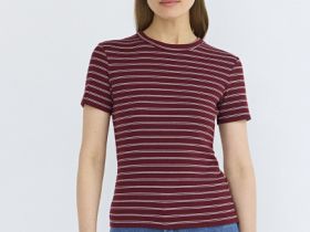 Футболка в рубчик, Фиолетовый