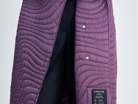 Двубортное утепленное пальто с воротником-стойкой