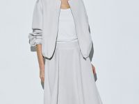 Юбка миди А-силуэта, Бежевый