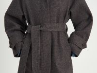 Пальто свободного силуэта с поясом